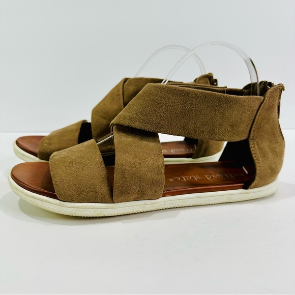 🎀 ALTARD STATE WOMEMS SIZE 9M REAR ZIP MICROFIBER BRUSHED SUEDE STYLE SANDALS - Picture 2 of 14